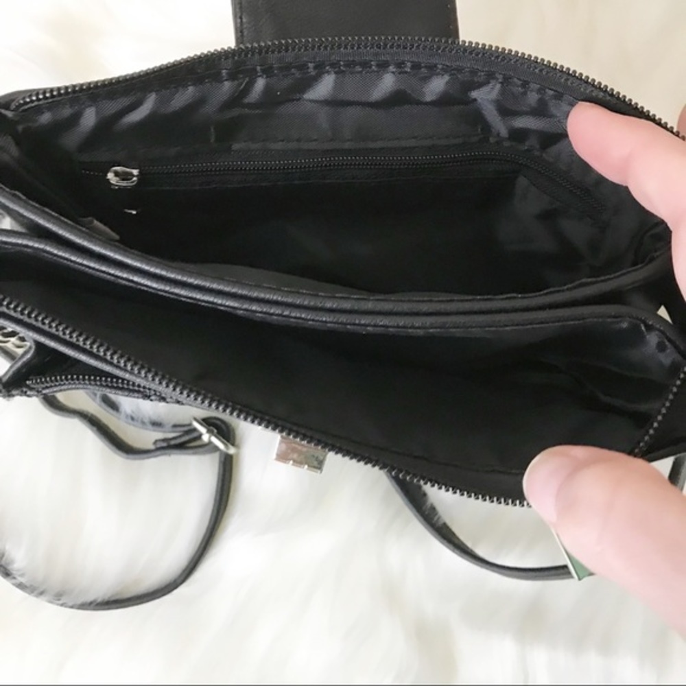 Gorgeous Black Quilted Purse w/ Chain Accents NWOT - Picture 6 of 8